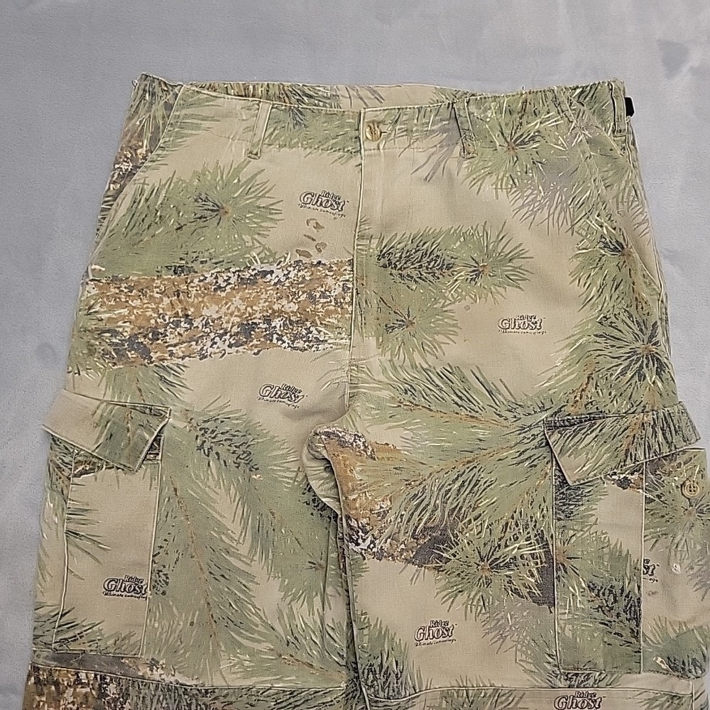 VTG Ghost Camo Pants Mens 34x30 Green Ridge Cargo Ultimate Camoflage Hunting - Picture 5 of 16